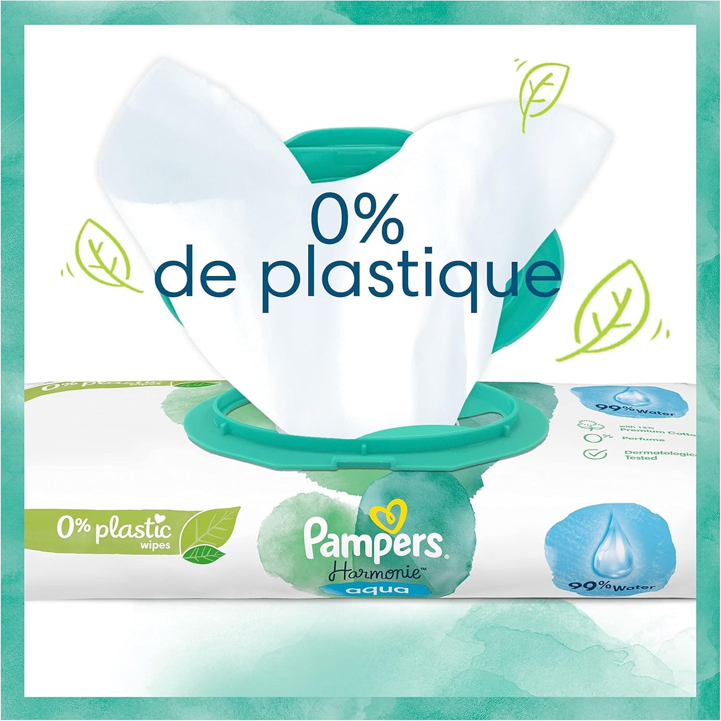 Pampers Harmonie Aqua Wet Wipes - 15 Packs