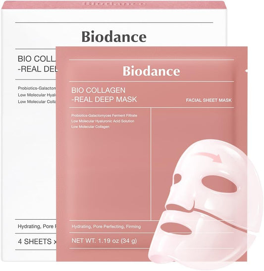 Biodance Bio Collagen-Real Deep Mask - 4 Sheets, 1.19 Oz 34g Each