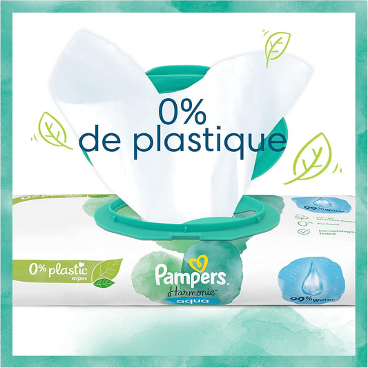 Pampers Harmonie Aqua Wet Wipes - 15 Packs